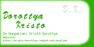 dorottya kristo business card